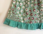 Pillowcase Dress - Blue & Brown Flower - made to order 12 - 24 months - 5