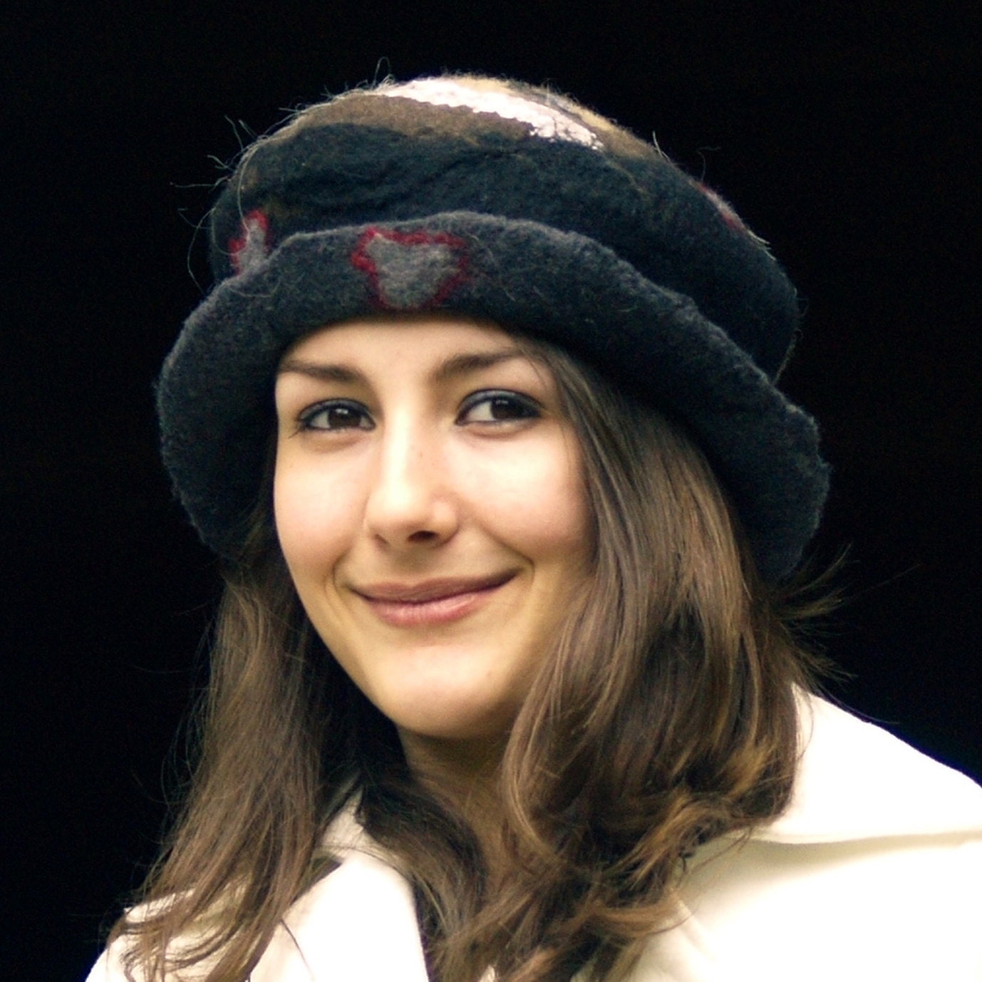 felt hat , handmade with merino wool, Amanda