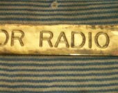 Boat Salvage Sign Brass Ship's Radio House Vintage