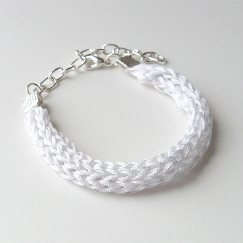 White Silk Bracelet