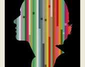 Striped Woman Screen Print