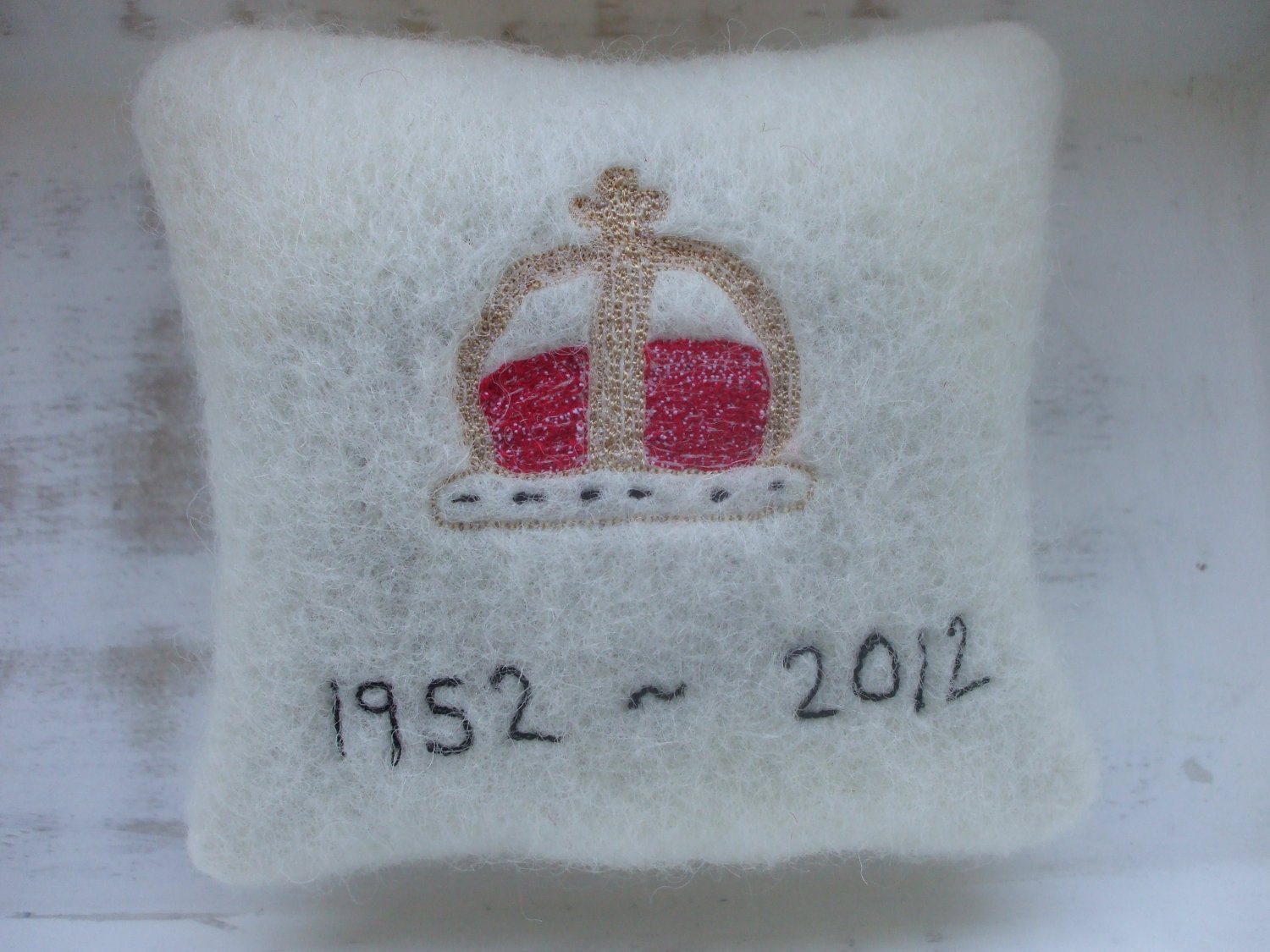 Jubilee Mini Lavender Cushion - CarolineEmbroidery
