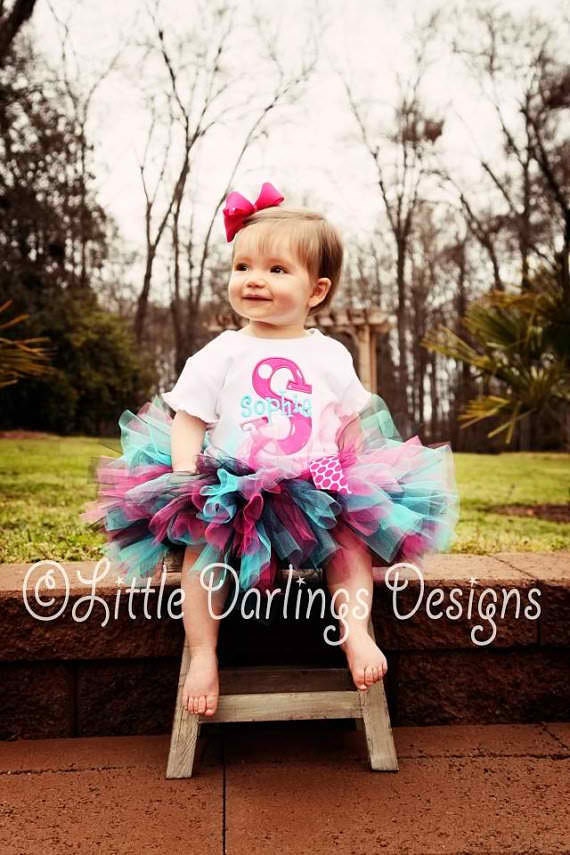 Sassy Tutu in Hot Pink, Turquoise and Black