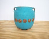 Turquoise Stoneware Planter Pot - Bloom
