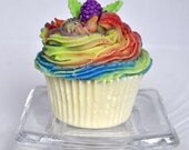 Rainbow Cupcake, Cold Processed Natural Soap, Vegan Friendly