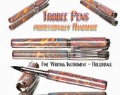20% ALL PENS On SALE Now Roller Ball Pen Handmade Writing Ink Pen Fine writing instrument Fordite acrylic Collectable pen with showcase qua