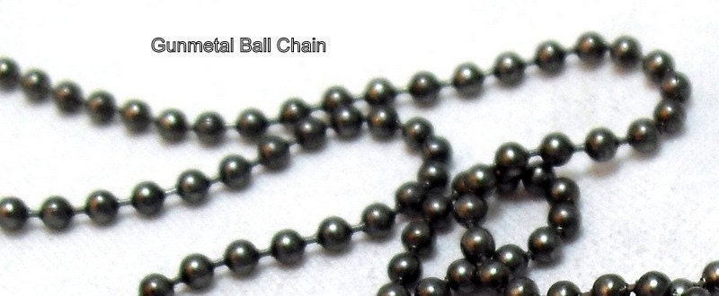 Gunmetal Ball Chain - Extra Charms - Pick your style of Chain
