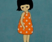 Cute Little Girl Art Print 8 x 10
