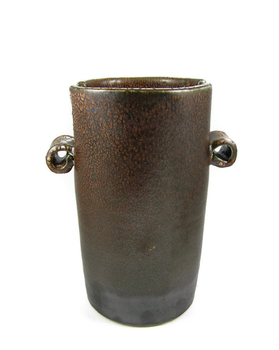 Modern Vase - Large Coffee Brown Stoneware Vase / Ready to Ship Today for Fathers Day / Handmade  Wheel Thrown Ceramic Clay Pottery
