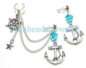 Oceanside Chain Ear Cuff Earrings Set