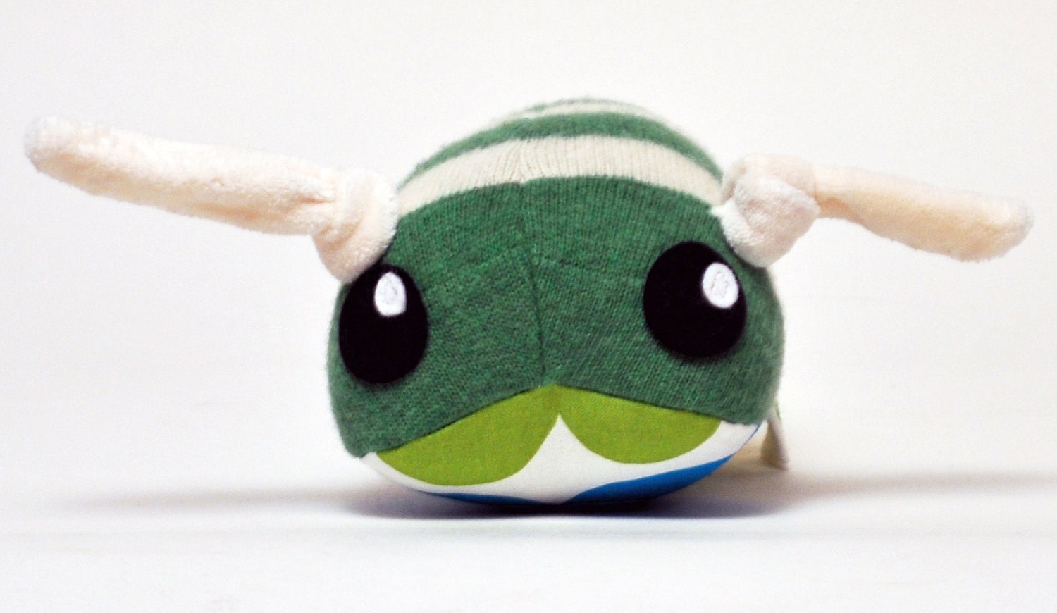 Green Striped Sweater Slug Plush