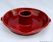 Burgundy Ceramic Chicken Roaster