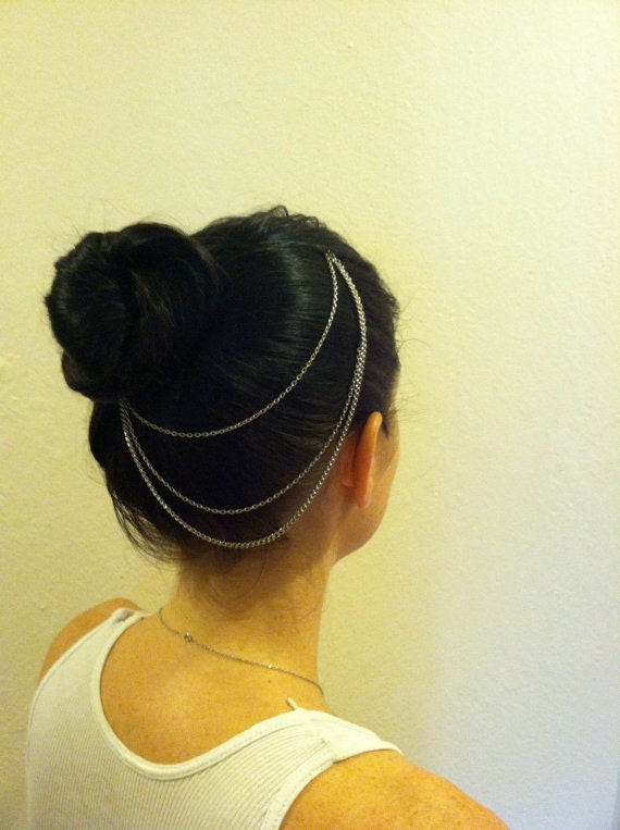 Silver Hair Chain- Inspired by Kim Kardashian - NLPNaturalDesigns