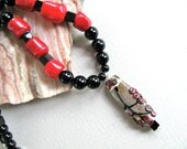 Lampworked bead necklace 279