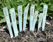 Herb and Vegetable Garden Marker or Planter Stakes Set of 3