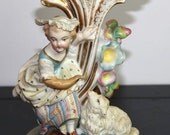 Vintage Candle Stick Holder - Bo Peep with her Sheep