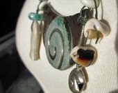 Nautilus focal -Seashells and Aquamarine Blue Necklace