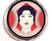 Flapper Art Deco Woman Artwork Pill Box Pillbox Case Trinket Box Vitamin Holder
