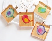 Bird Wine Charms, Wine Charms, Glass Wine Charms, Colorful, Wine Glass Charm, Birds, bird charms, Home and Garden