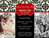 Graduation Party Invitation - Classic Damask - Digital File Il_170x135