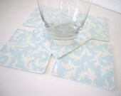 Set of Ivory Leaf Coasters