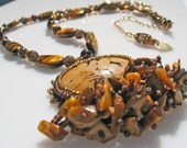 Handmade Tiger Eye Beaded Necklace - Western inspired - Boho style necklace