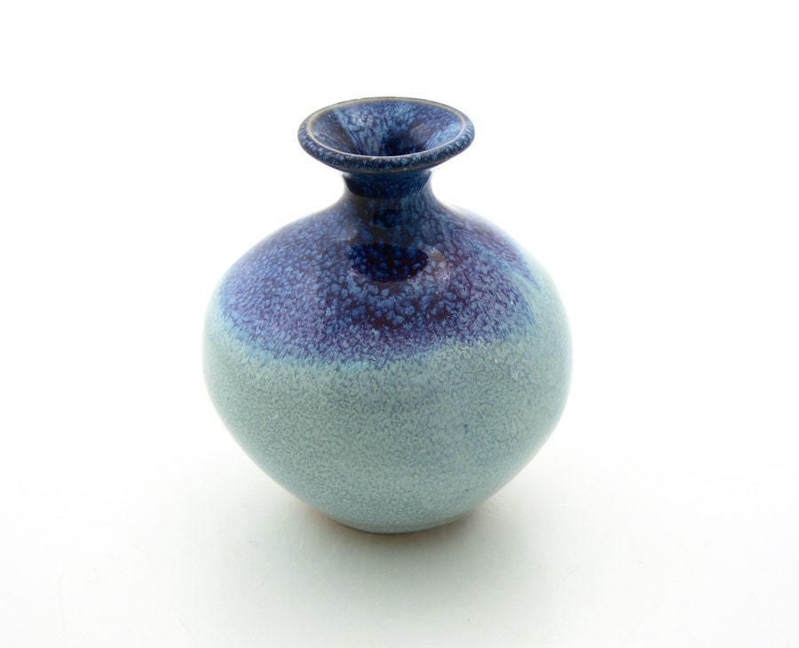 SALE Bud vase blue windowsill vase OOAK