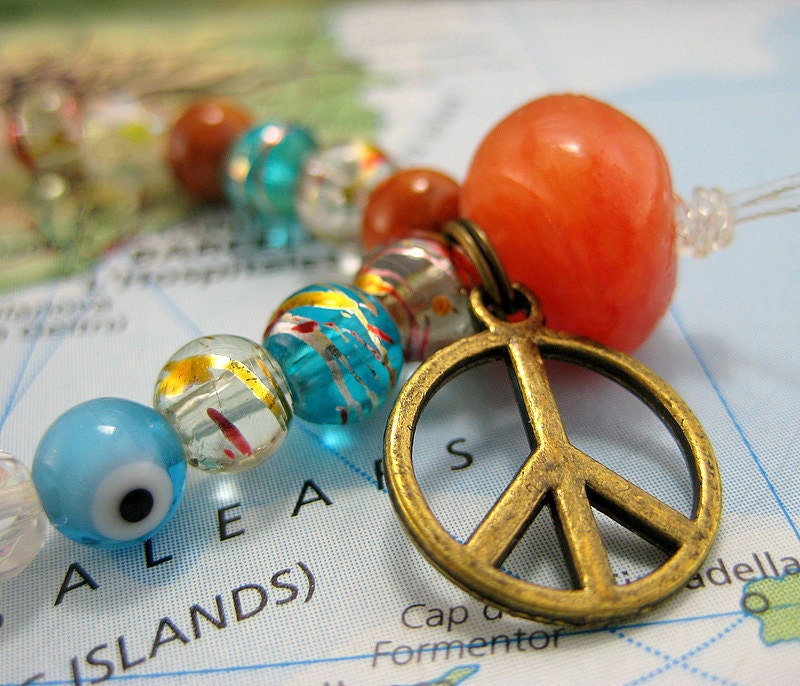 Anadi Peace Mala Bracelet in Multi-colored Gemstones