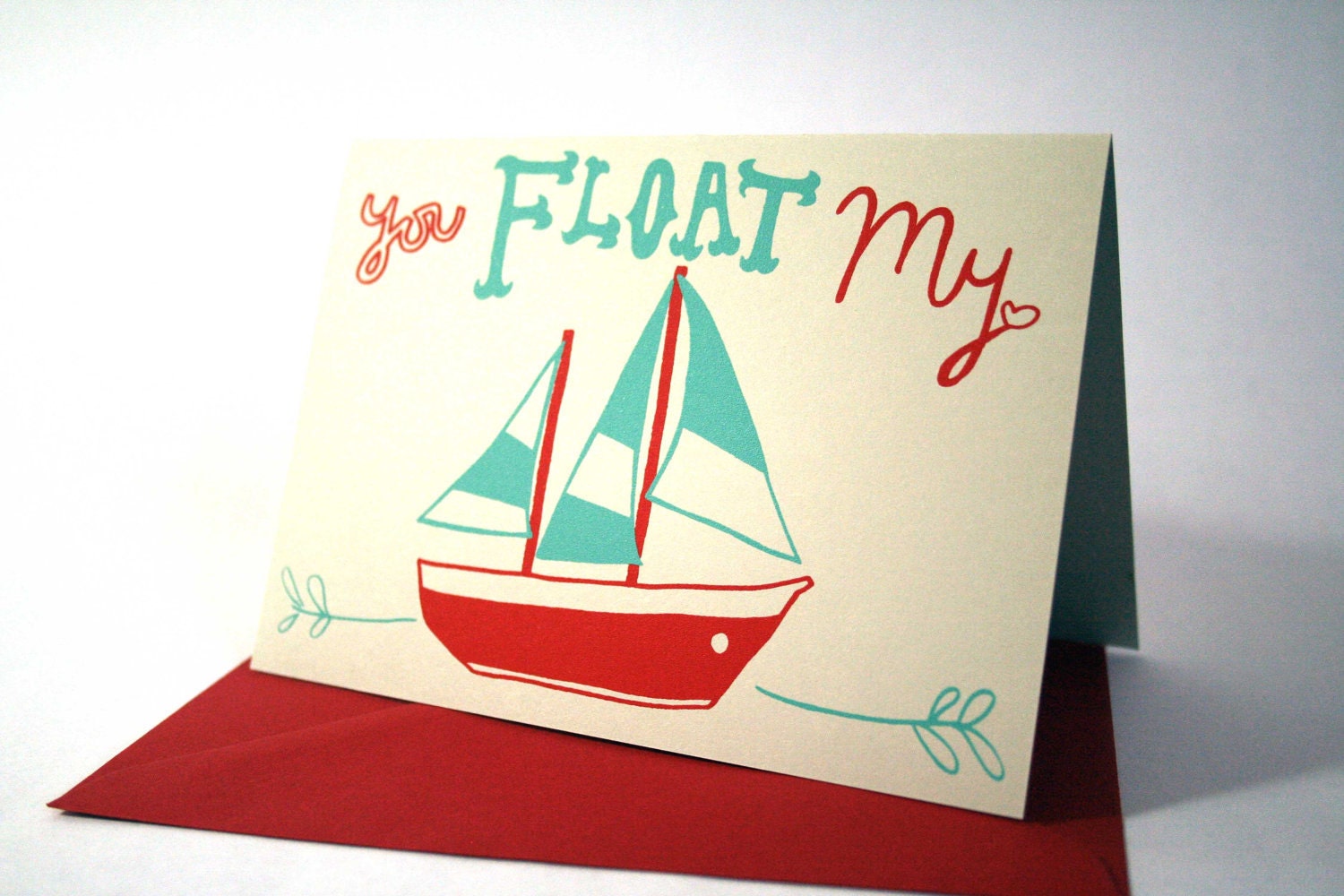 You Float My Boat valentine card