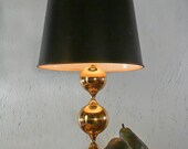 Vintage Stacked Brass Table Lamp
