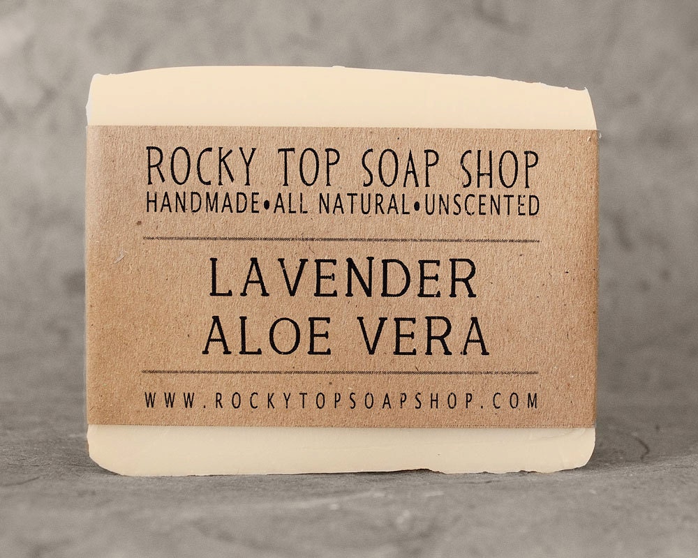 Lavender Aloe Vera - All Natural Soap, Handmade Soap, Cold Process Soap, Unscented Soap, Herbal Soap