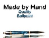 20% ALL PENS On SALE Now Handcrafted Ballpoint Pen Teal Acrylic Handmade on a lathe ballpoint Click style pen high quality writing pen