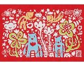 Forest Creatures in Color (Poster 30x20in)
