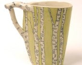 Birch Tree Mug - Chartruce - JosiesPotShop