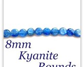 Kyanite Beads - Metallic Blue Semi Precious Stones - By the Strand