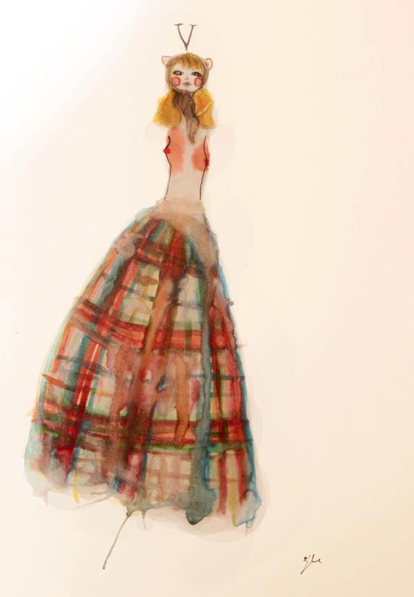 Vivienne Cat, An 11" x 14" Print By: Allison Harvard