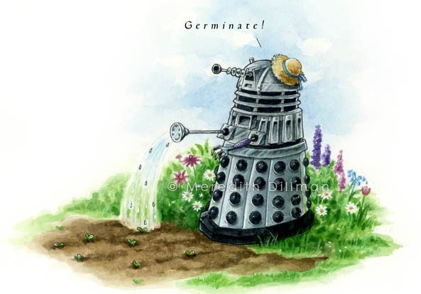 Dalek Gardener Germinate 5x7 limited edition