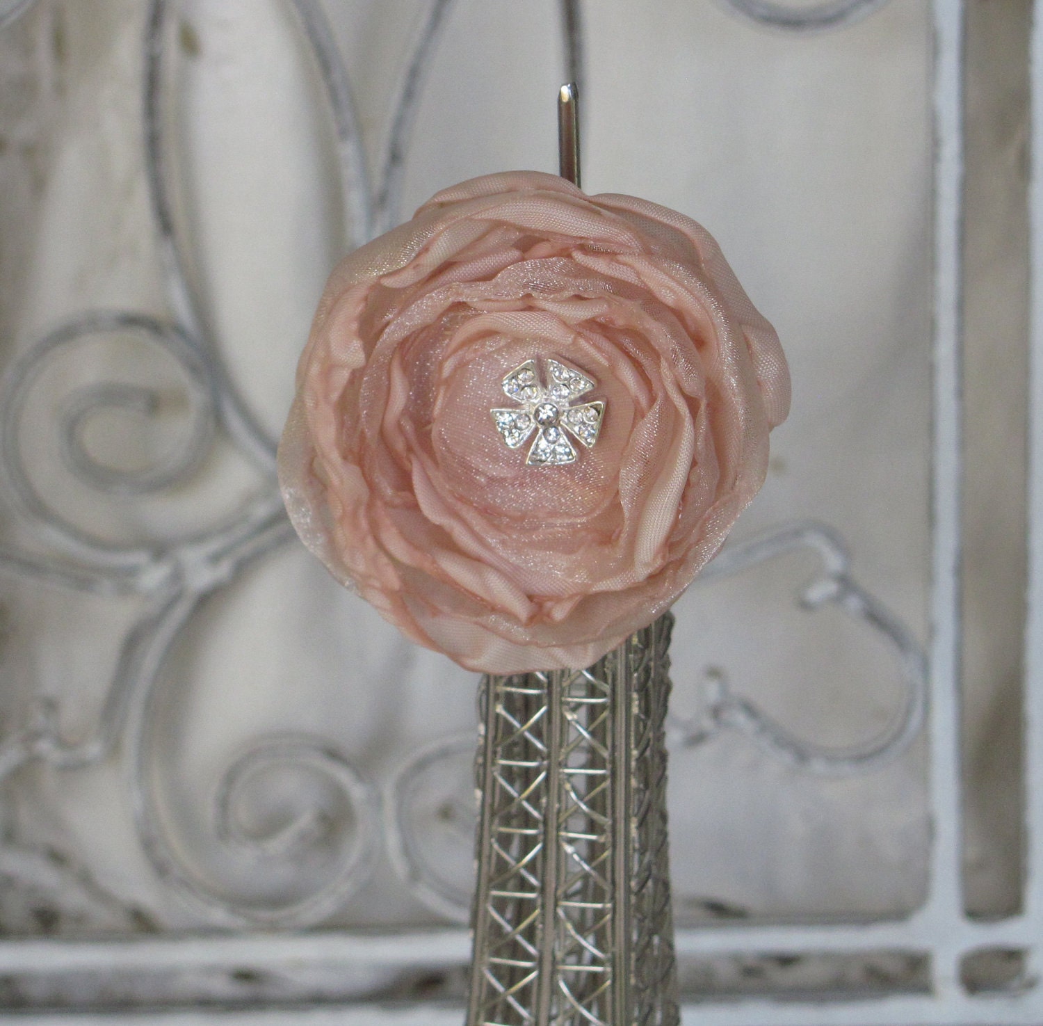 Bridal Fabric Flower Ring. Weddings. Bridal. Bridesmaids