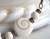 Spiral Shell Necklace Shiva Shell Copper Chain