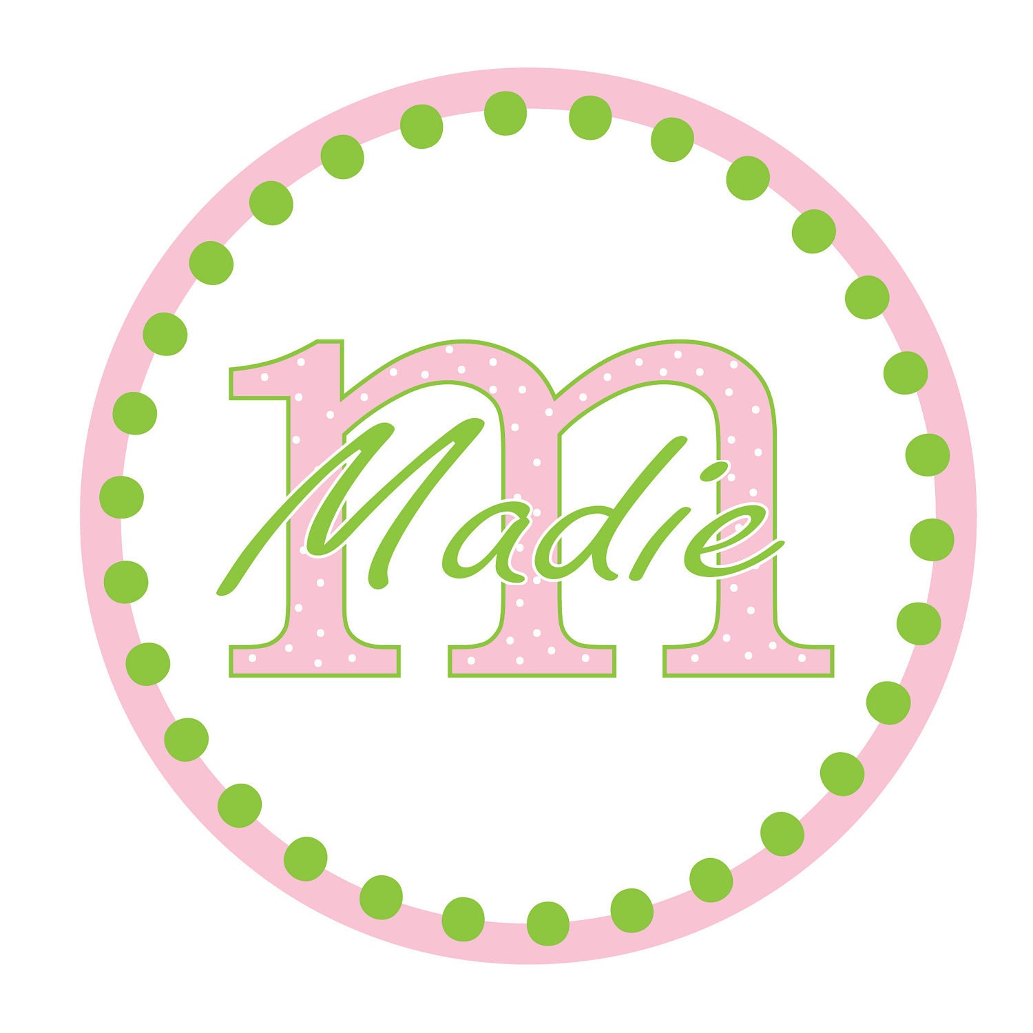 Personalized Party Stickers, Polka Dot Stickers, Birthday, Favor bag stickers Set of 75, 3 inch round Il_170x135