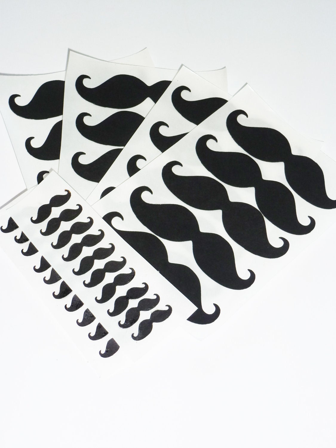Free Shipping Combo Set Mustache Sticker Set (20) 3 inch and (20) one inch mustache Sticker Stickers envelope seals - itrhymeswithorange
