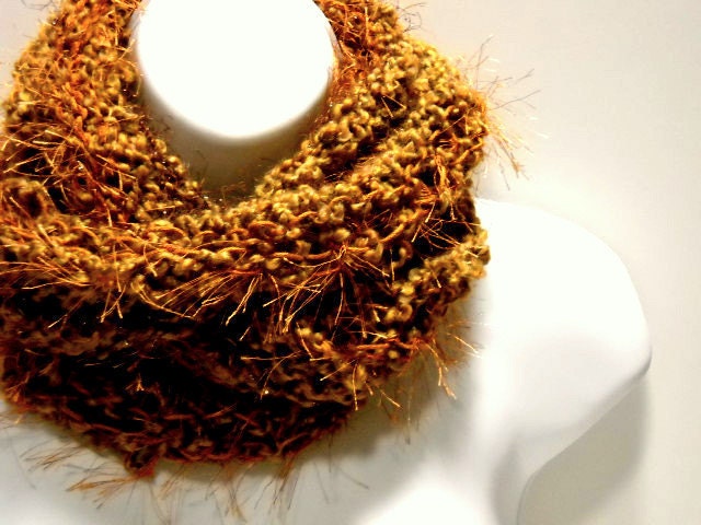 Hand knit Infinity Loop Cowl/Scarf/Neckwarmer