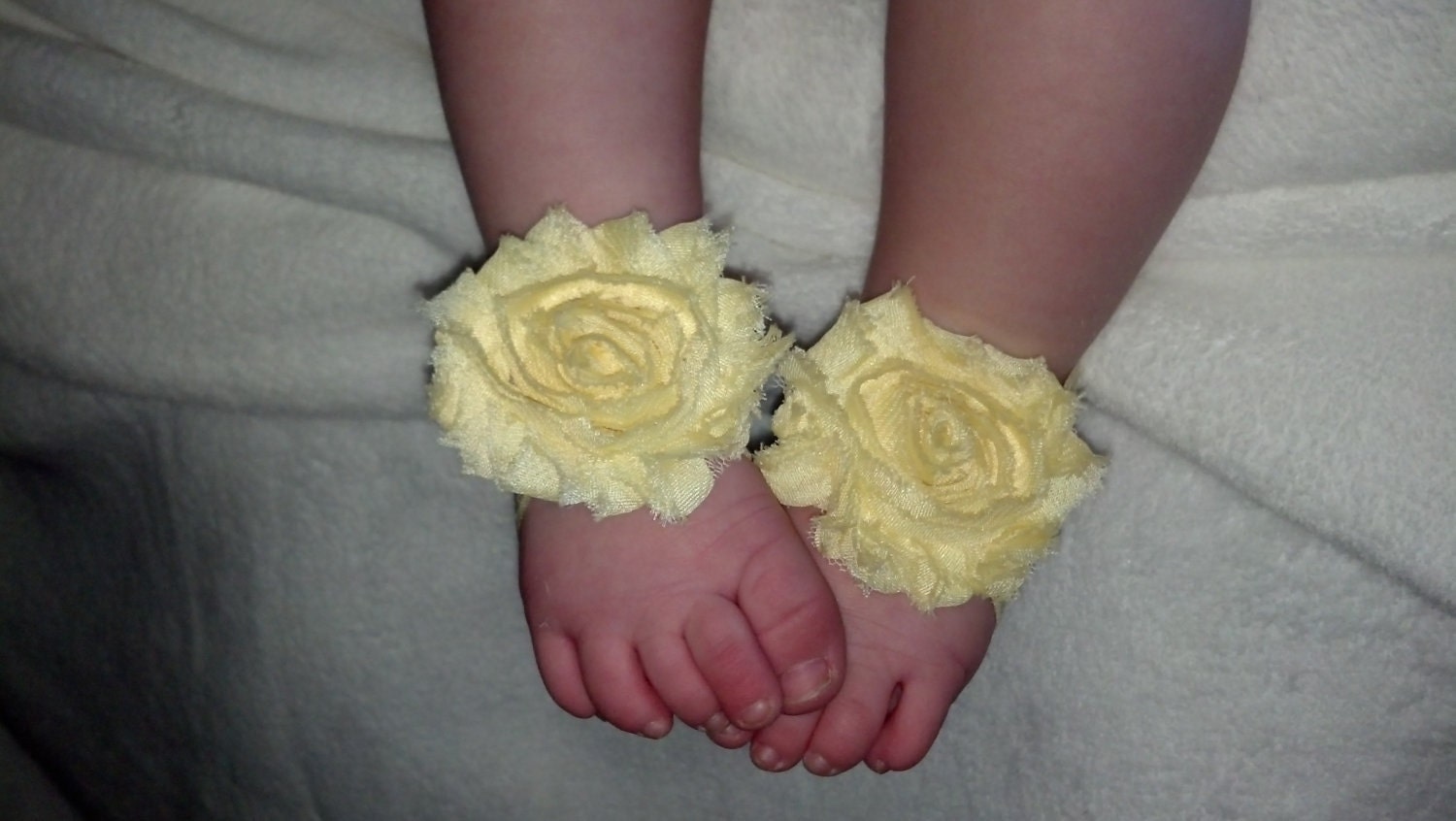 Lemon Yellow Baby Barefoot Sandals