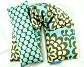 Neck  Wrap Eye Pillow Set Hot Cold Therapy Organic Flaxseed Rice Lavender Scented Wallflower Blue Gifts For New Moms Yoga Weddings
