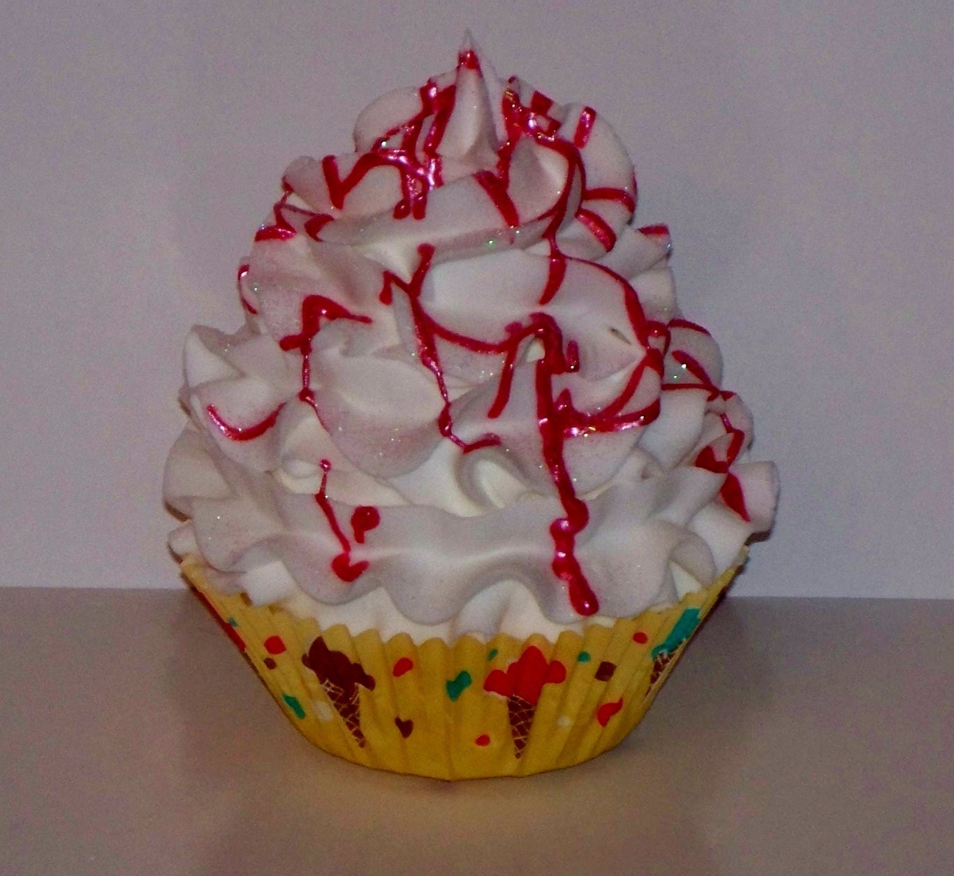 Bright Summer Fun Fake Cupcake Photo Props, great Kitchen Home Decor, Cupcake Shop Display, Tea Party, Birthday Party Display