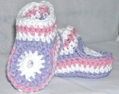 6 to 12 Months Crochet Baby Toddler Moccasins Hi-Top Booties