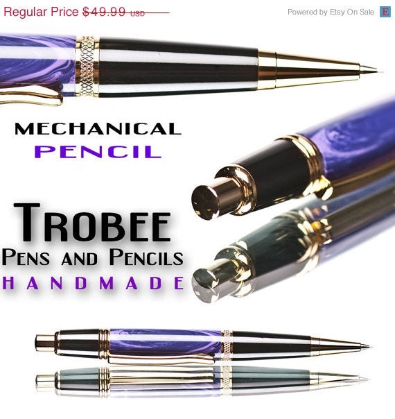 20% ALL PENS On SALE Now Handmade Mechanical Pencil Purple charoite pencil body High quality click style pencil