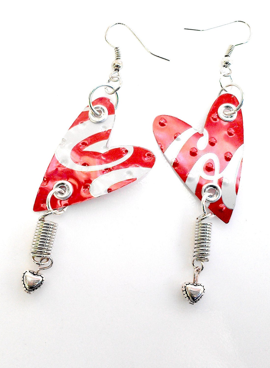 Teen Girl Jewelry Recycled Coca Cola Earrings  - Teen Girl Gift - Teenager Tin Can Jewelry