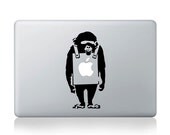 Banksy Monkey2----Mac Decals Macbook Stickers  Macbook Decals Pro Air iPad