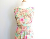 Plus Size Dress Floral Sleeveless Sun Dress - 1XL